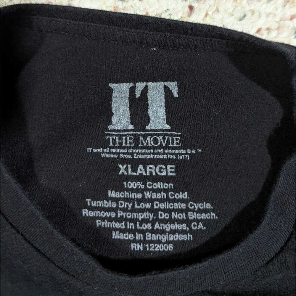 IT Movie Pennywise T-Shirt Mens XL Want A Balloon Clown Black Horror Tee 2017